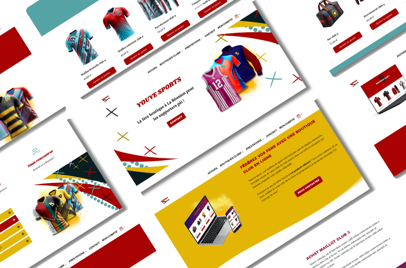 Création boutique en ligne Youve Sports Réunion